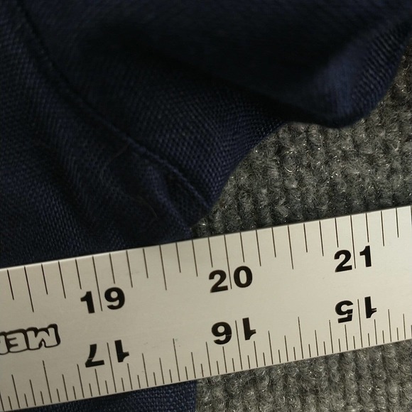 Talbots Petites Women's Blazer Jacket Blue 2 Shoulder Pads 3/4 Sleeve Linen - Picture 12 of 12